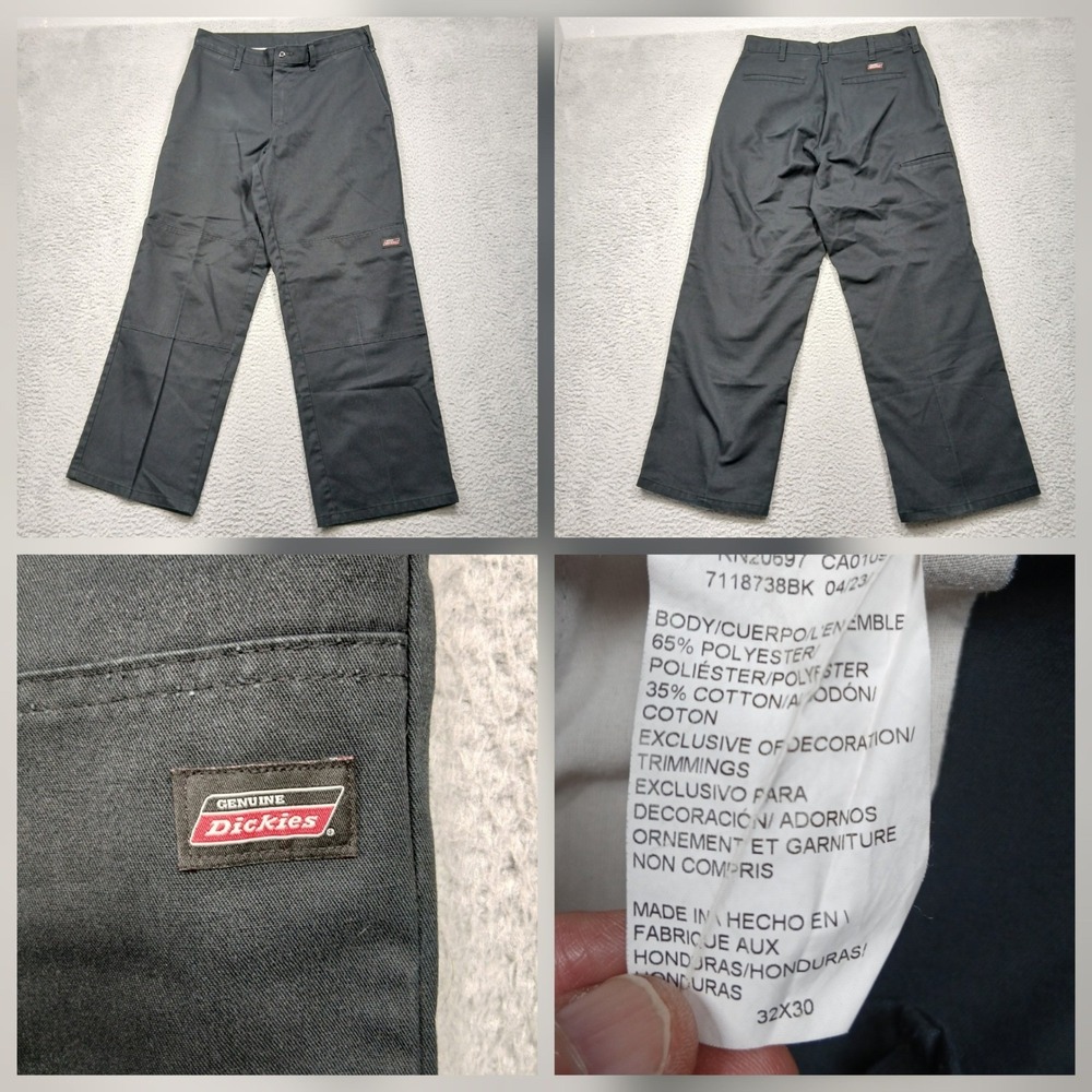 Dickies Work Pants Men's 32x30 Black Double Knee